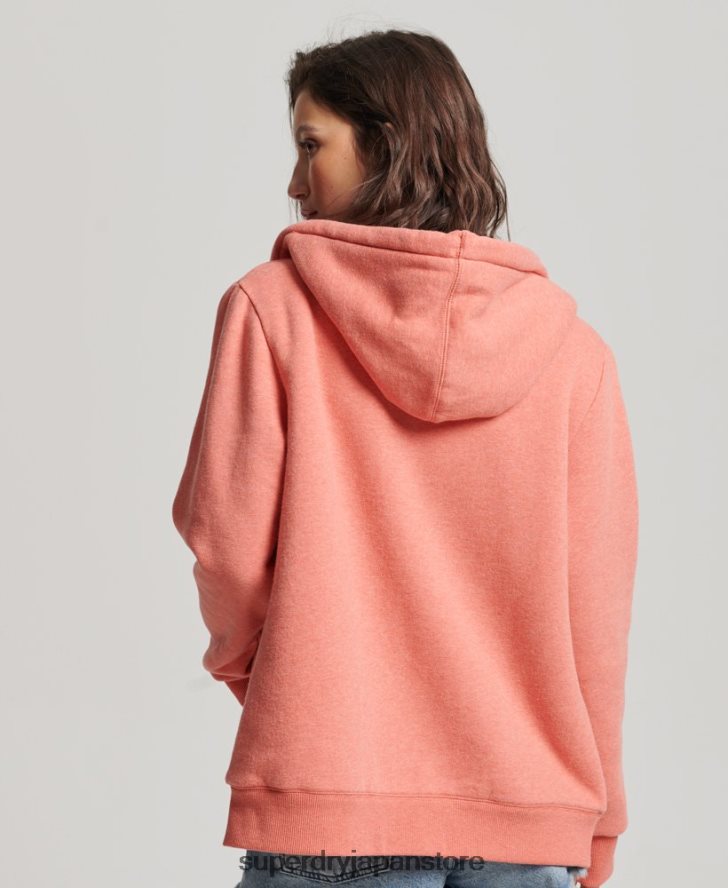 エッセンシャルボーグ裏地付きジップパーカー 女性 Superdry 衣類 コーラル 2J62PZ5767