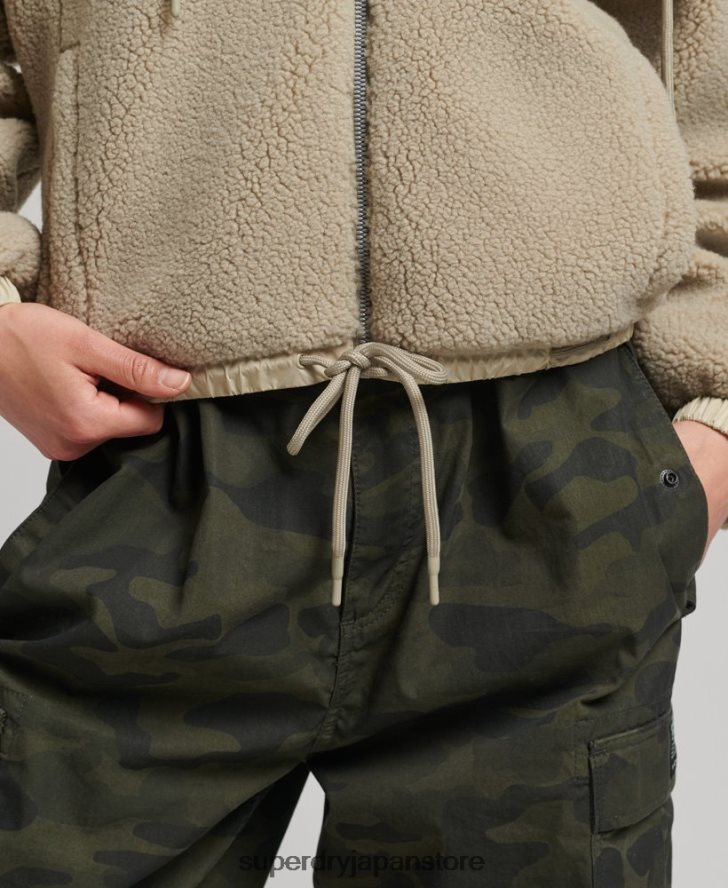ボーグ ジップスルーパーカー 女性 Superdry 衣類 ベージュ 2J62PZ5771