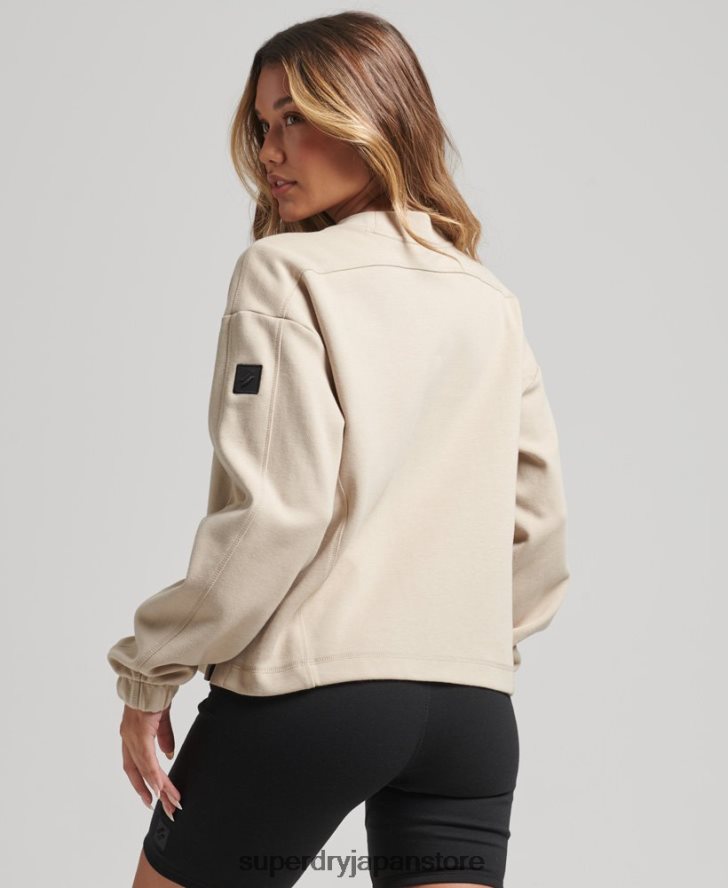 コードテッククルースウェットシャツ 女性 Superdry 衣類 ベージュ 2J62PZ5773