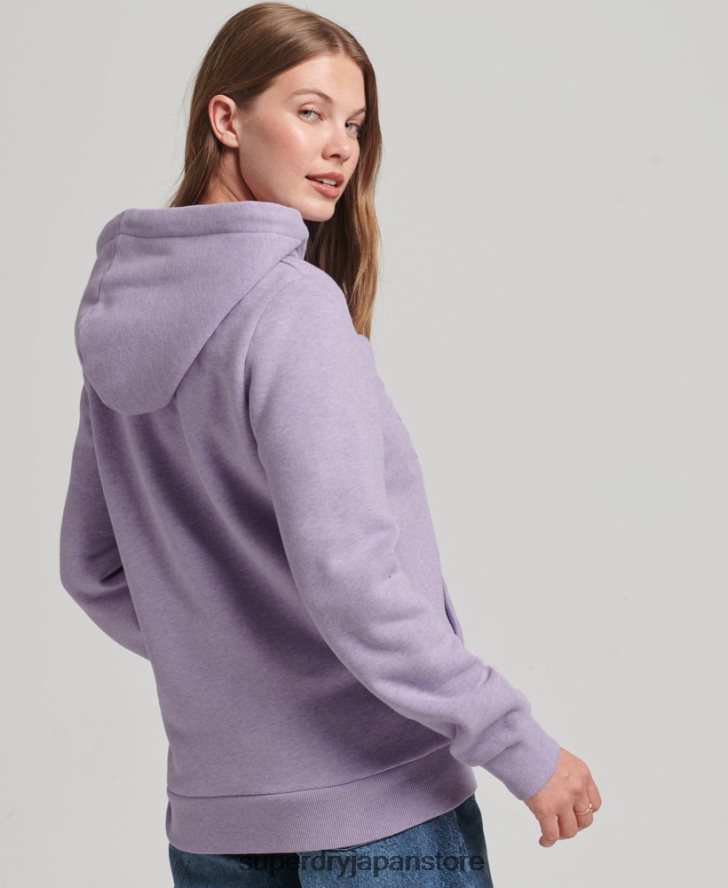 エンボスグラフィックロゴ パーカー 女性 Superdry 衣類 紫 2J62PZ5777