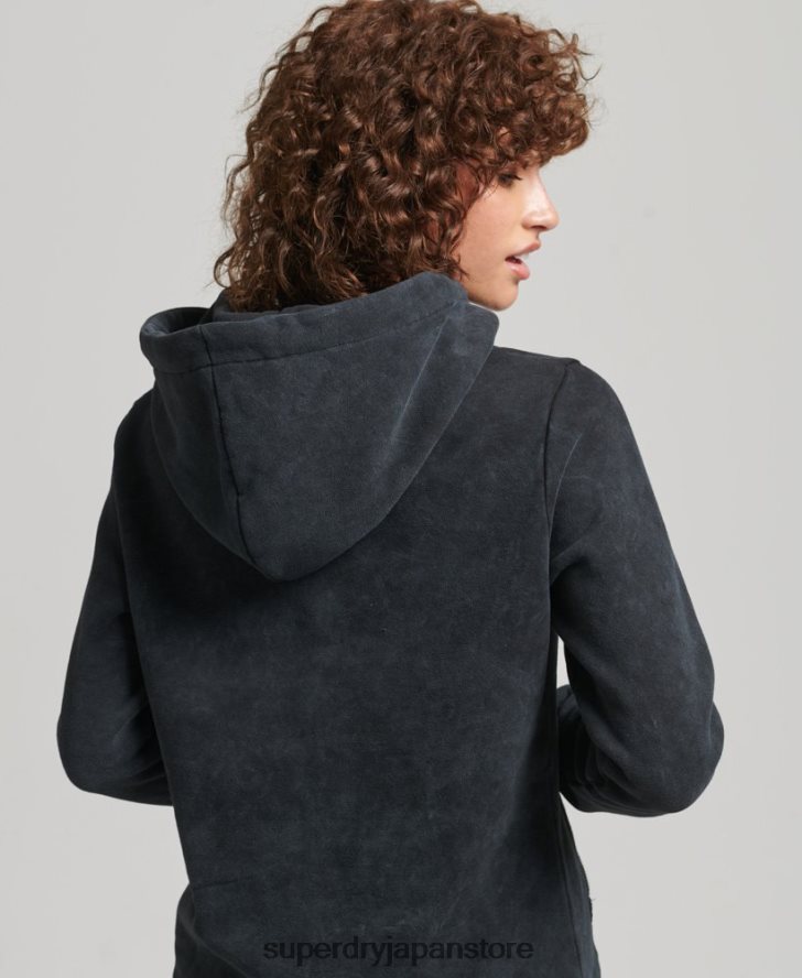 ブランドマークメタルパーカー 女性 Superdry 衣類 黒 2J62PZ5783