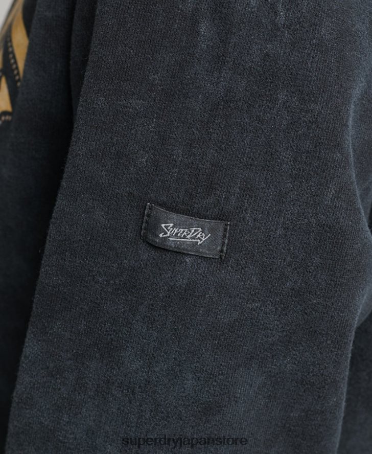 ブランドマークメタルパーカー 女性 Superdry 衣類 黒 2J62PZ5783
