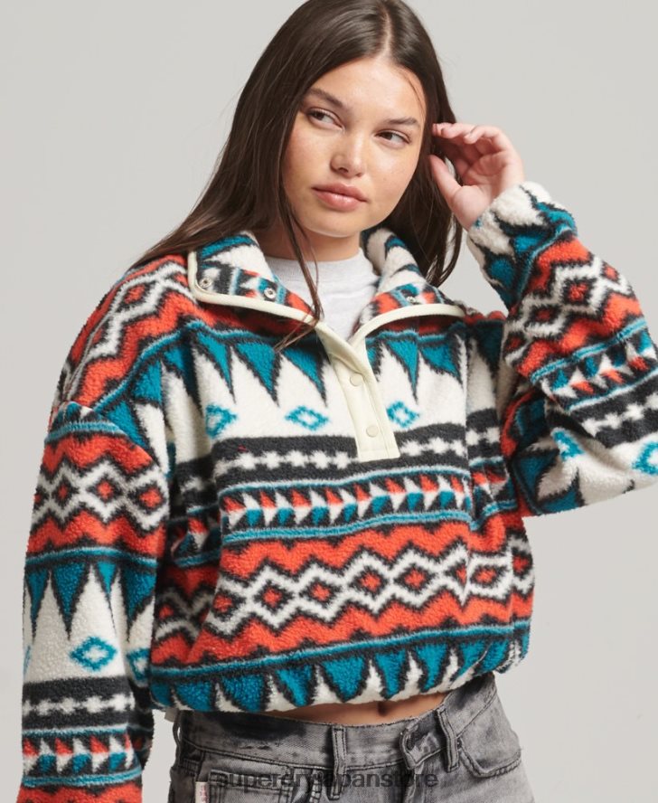 プリントハーフジップフリーストップ 女性 Superdry 衣類 マルチ 2J62PZ5785