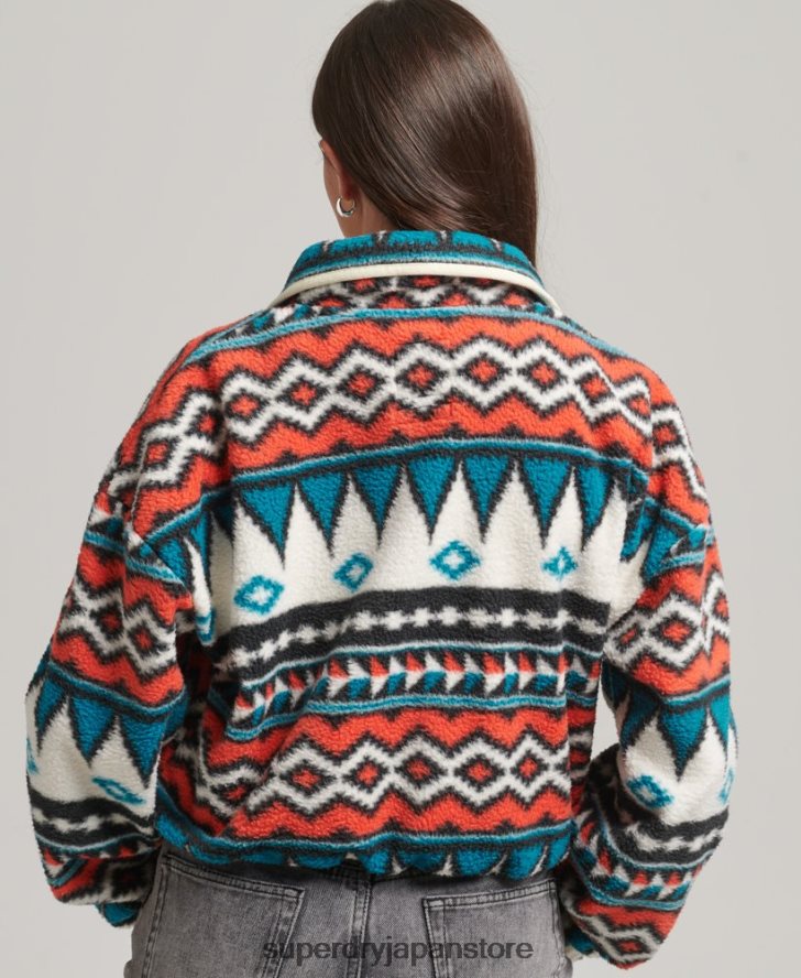 プリントハーフジップフリーストップ 女性 Superdry 衣類 マルチ 2J62PZ5785