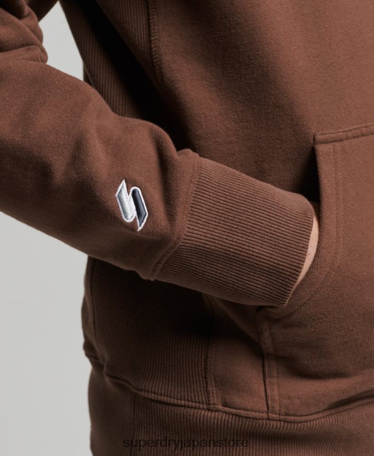 コードリニアルーズオーバーヘッドパーカー 男性 Superdry 衣類 茶色 2J62PZ5787