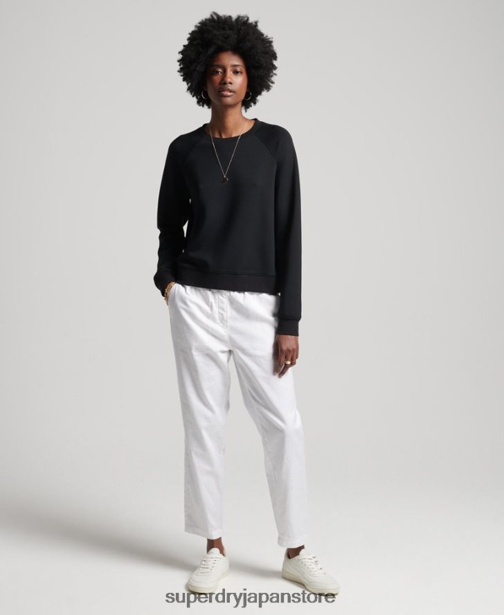 モーダルクルースウェットシャツ 女性 Superdry 衣類 黒 2J62PZ5788