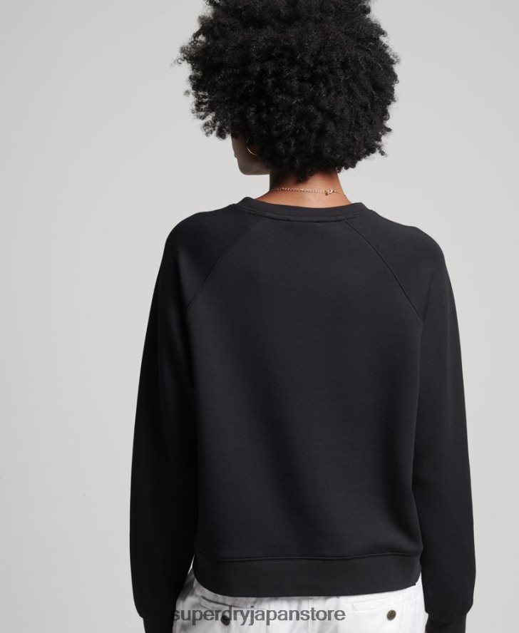 モーダルクルースウェットシャツ 女性 Superdry 衣類 黒 2J62PZ5788