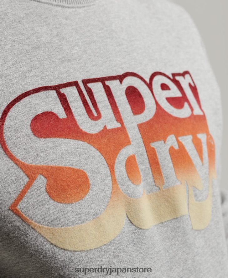 ヴィンテージシャドウクルー 男性 Superdry 衣類 ライトグレー 2J62PZ578
