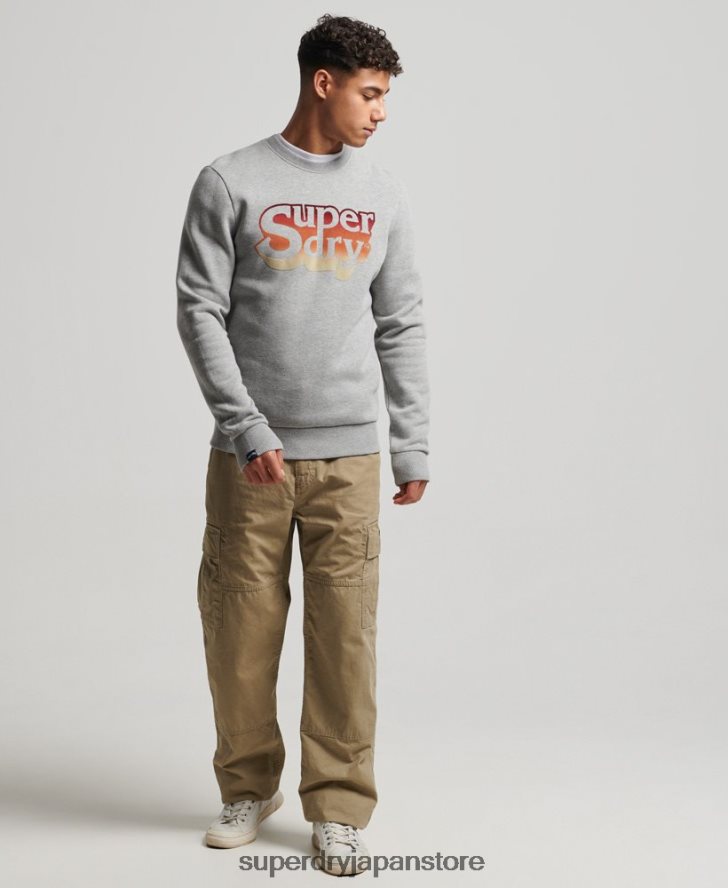ヴィンテージシャドウクルー 男性 Superdry 衣類 ライトグレー 2J62PZ578