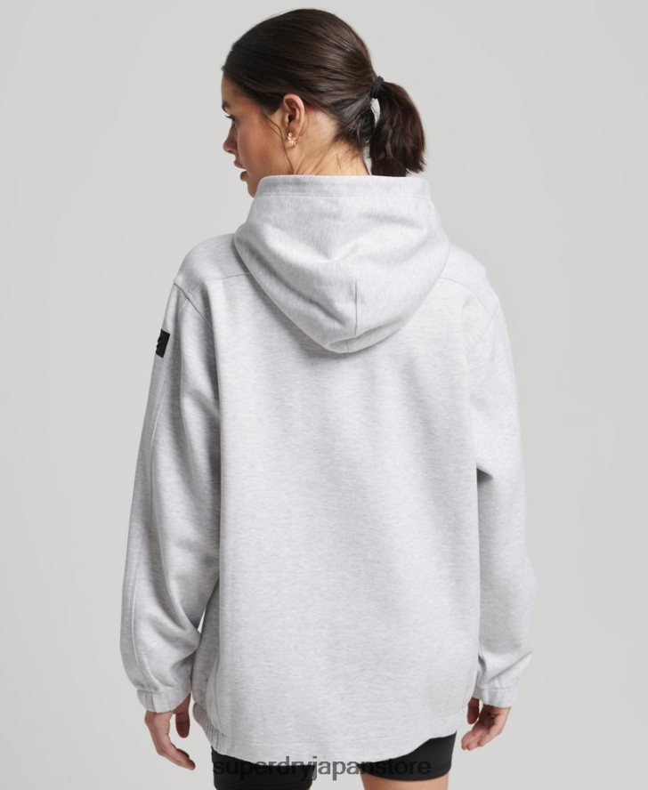 コードテック オーバーサイズ パーカー 女性 Superdry 衣類 グレー 2J62PZ5790