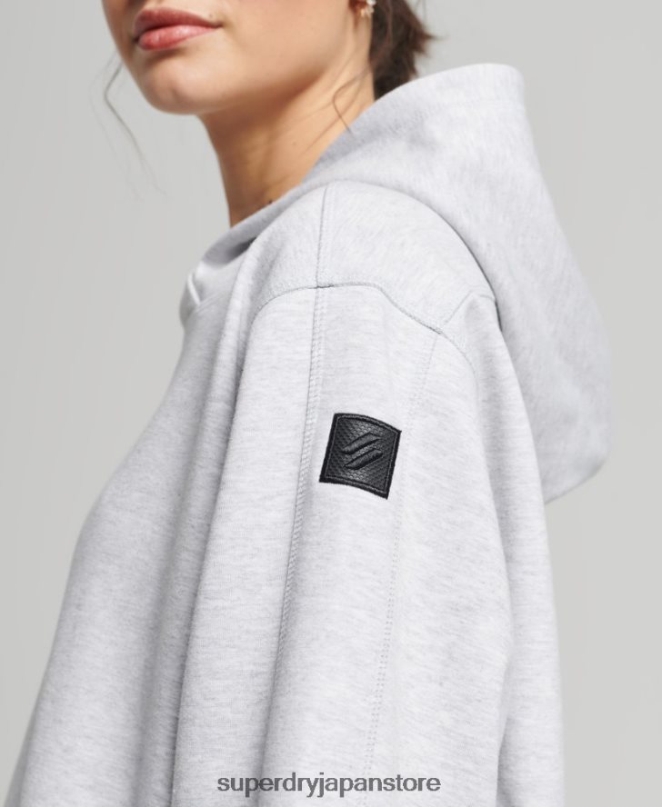 コードテック オーバーサイズ パーカー 女性 Superdry 衣類 グレー 2J62PZ5790