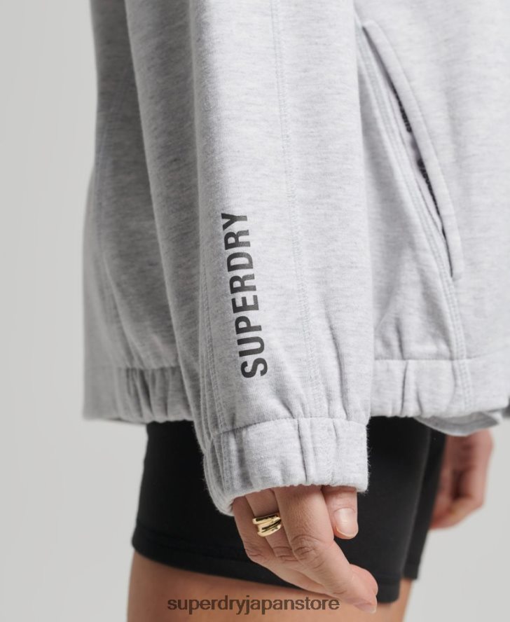 コードテック オーバーサイズ パーカー 女性 Superdry 衣類 グレー 2J62PZ5790
