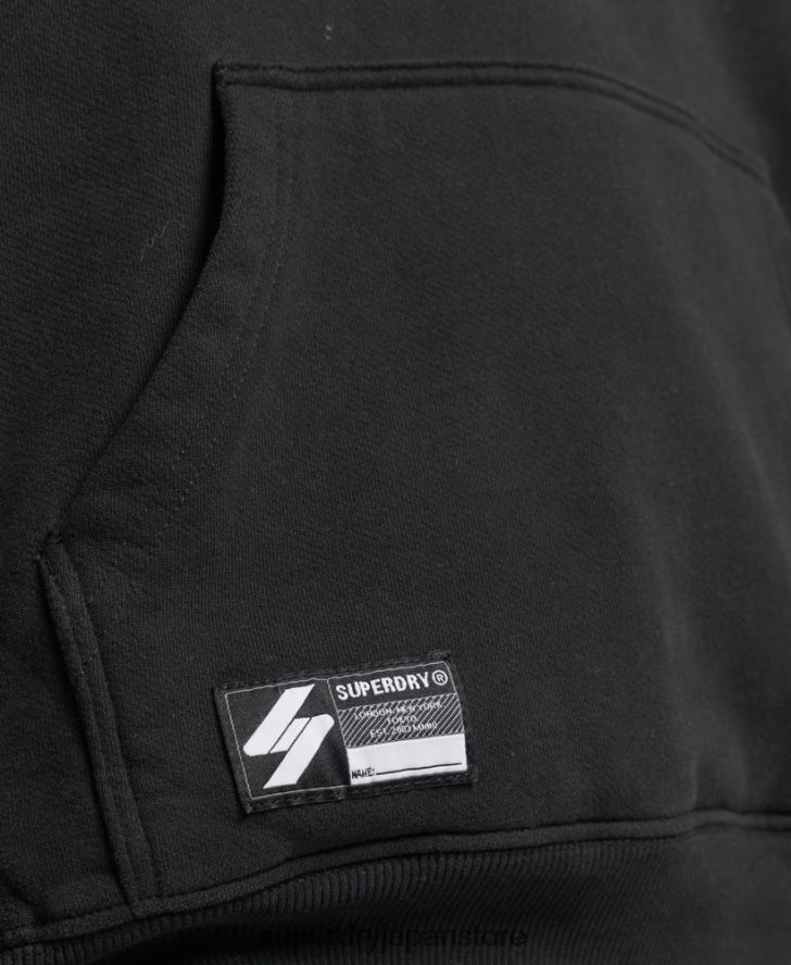 コードハーフトーンロゴオーバーサイズパーカー 女性 Superdry 衣類 黒 2J62PZ5791