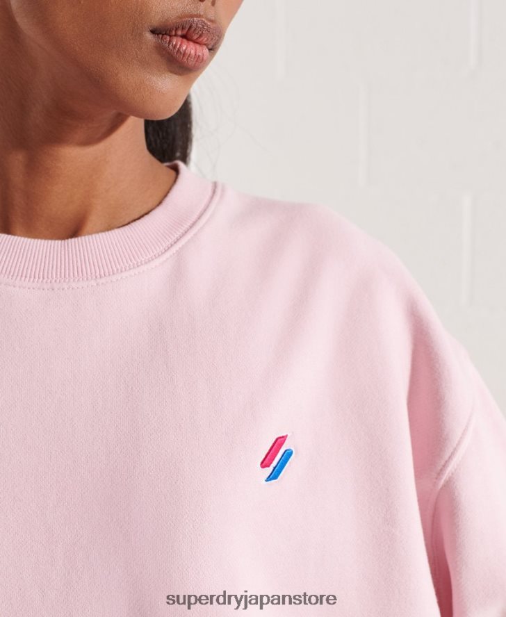 オーガニックコットン エッセンシャル クルー スウェットシャツ 女性 Superdry 衣類 ピンク 2J62PZ5792