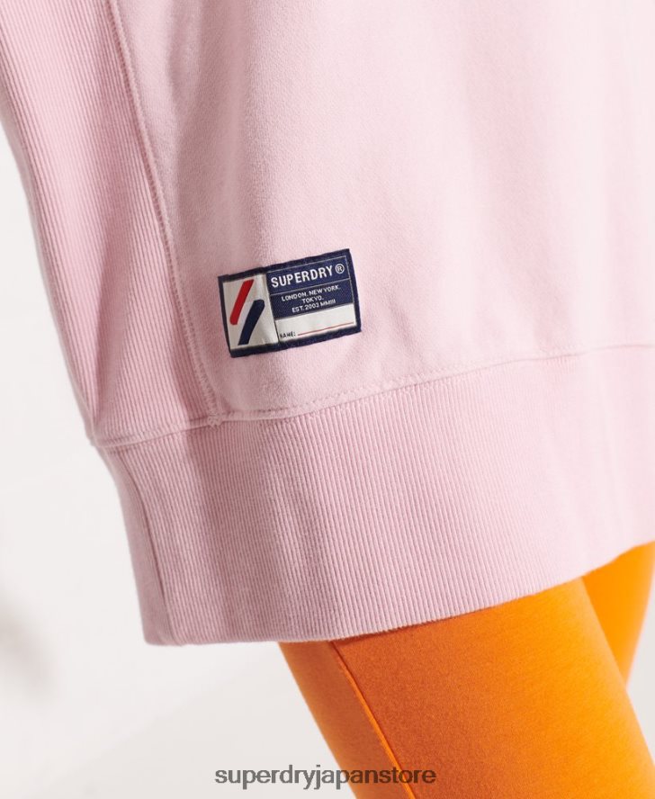 オーガニックコットン エッセンシャル クルー スウェットシャツ 女性 Superdry 衣類 ピンク 2J62PZ5792