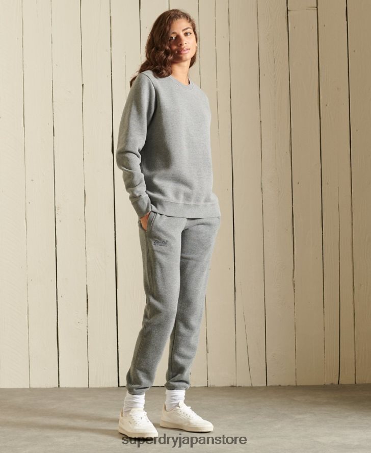 オーガニックコットン ヴィンテージロゴ クルースウェットシャツ 女性 Superdry 衣類 グレー 2J62PZ5798