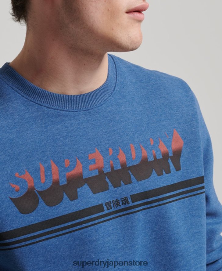 ヴィンテージシャドウクルー 男性 Superdry 衣類 海軍 2J62PZ579