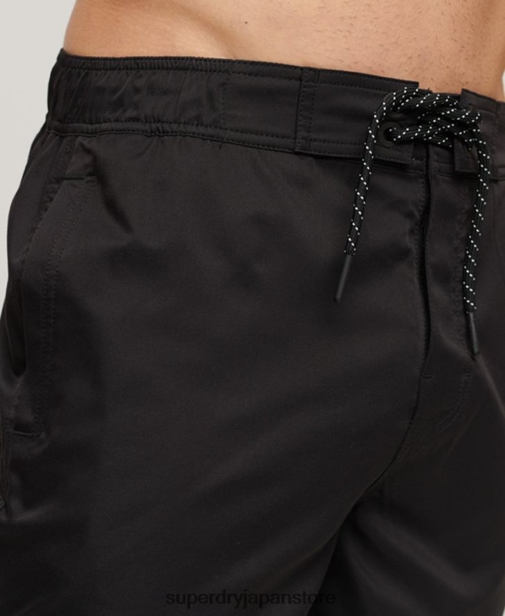 スポーツウェアリサイクルボードショーツ 男性 Superdry 衣類 黒 2J62PZ57
