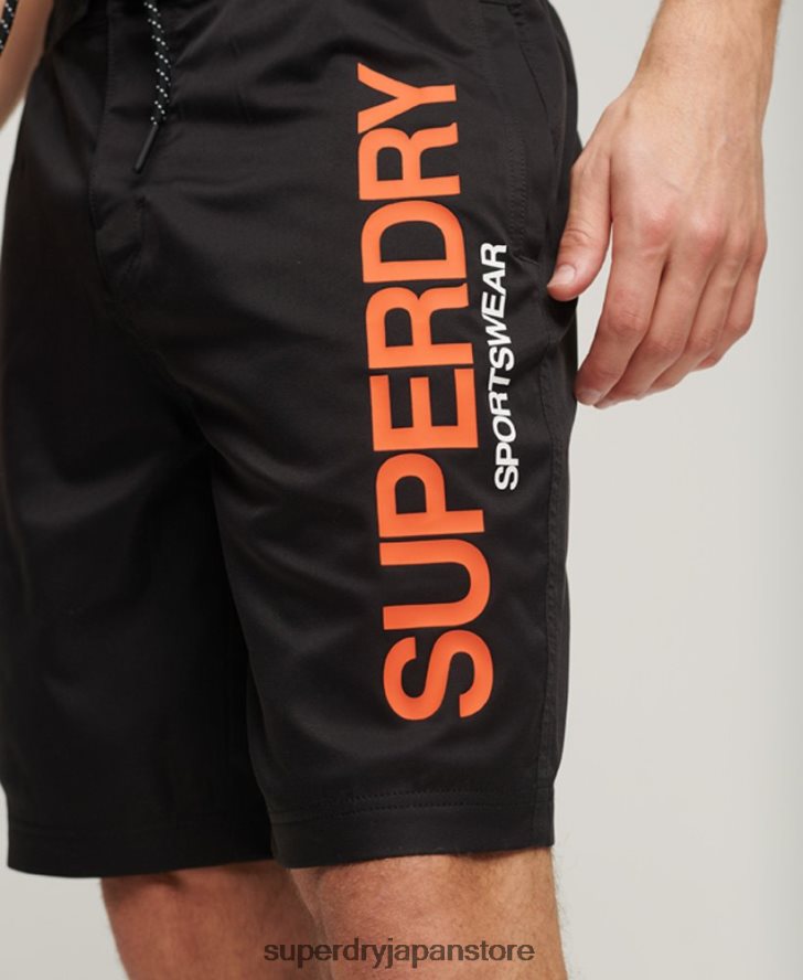 スポーツウェアリサイクルボードショーツ 男性 Superdry 衣類 黒 2J62PZ57