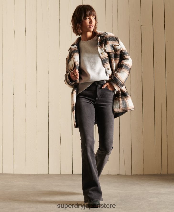 オーガニックコットン ヴィンテージロゴ クルースウェットシャツ 女性 Superdry 衣類 ライトグレー 2J62PZ5800