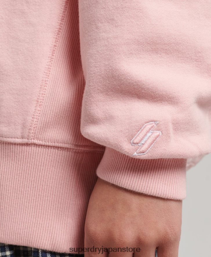 ヘリテージ オーバーサイズ エンブロイダリー クルースウェットシャツ 女性 Superdry 衣類 ピンク 2J62PZ5808