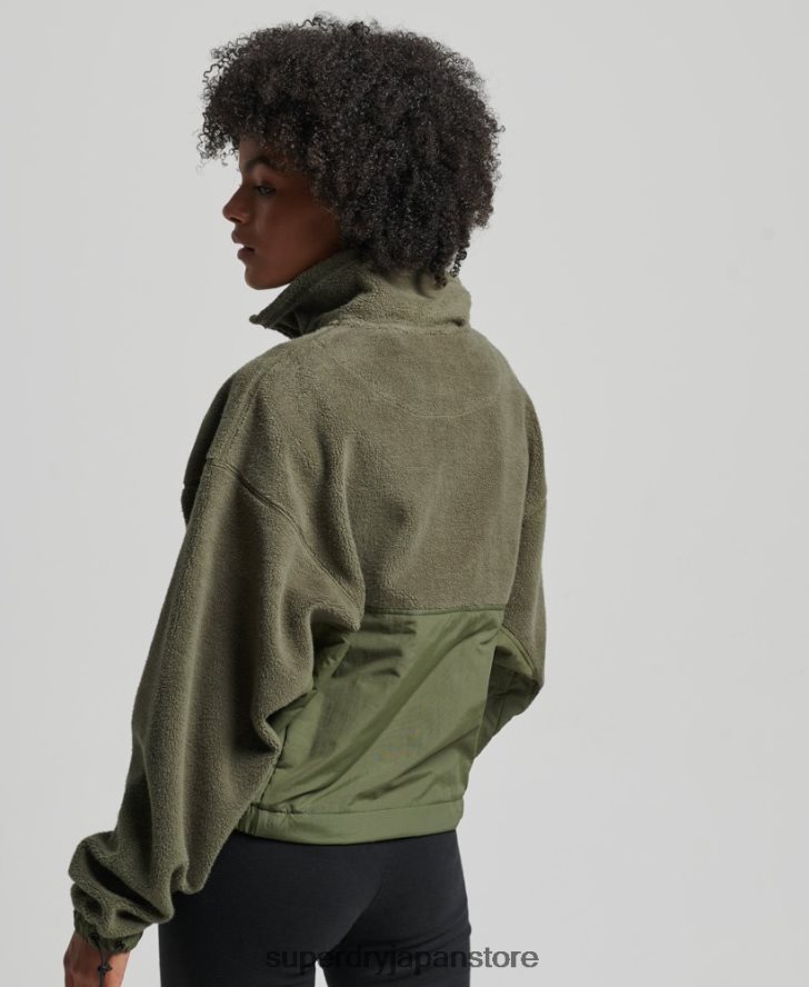 ハイテクハイブリッドフリース 女性 Superdry 衣類 カーキ 2J62PZ5817