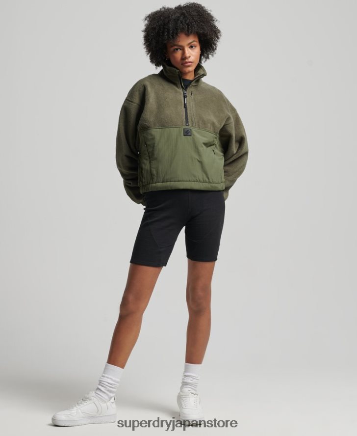 ハイテクハイブリッドフリース 女性 Superdry 衣類 カーキ 2J62PZ5817