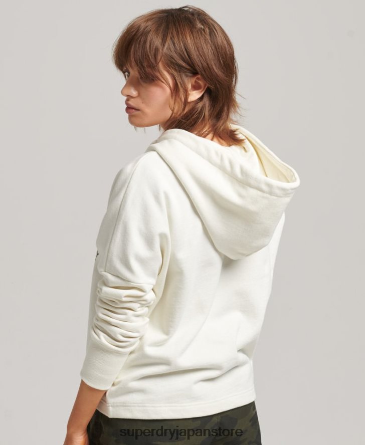 ノスタルジアパッチパーカー 女性 Superdry 衣類 白 2J62PZ5819