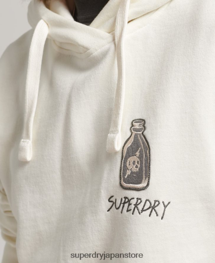 ノスタルジアパッチパーカー 女性 Superdry 衣類 白 2J62PZ5819