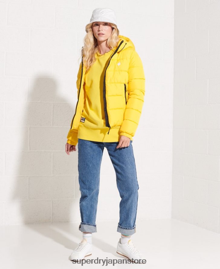 オーガニックコットン エッセンシャル クルー スウェットシャツ 女性 Superdry 衣類 黄色 2J62PZ5822