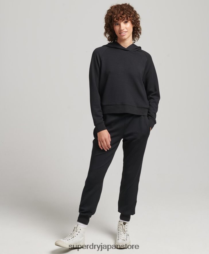 モダールソフトパーカー 女性 Superdry 衣類 黒 2J62PZ5823
