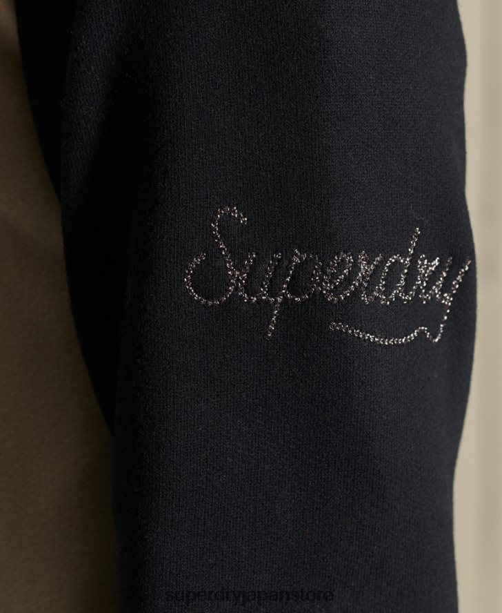 クロスラインジャージーボンバージャケット 女性 Superdry 衣類 ライトグレー 2J62PZ5825