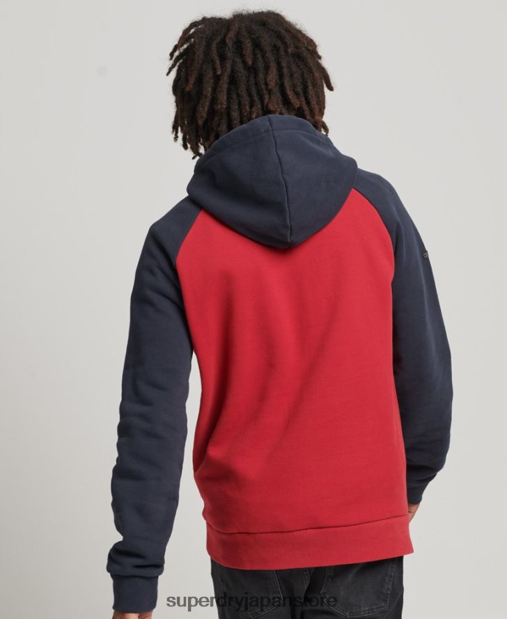 ヴィンテージアキレスラグランパーカー 男性 Superdry 衣類 赤 2J62PZ582