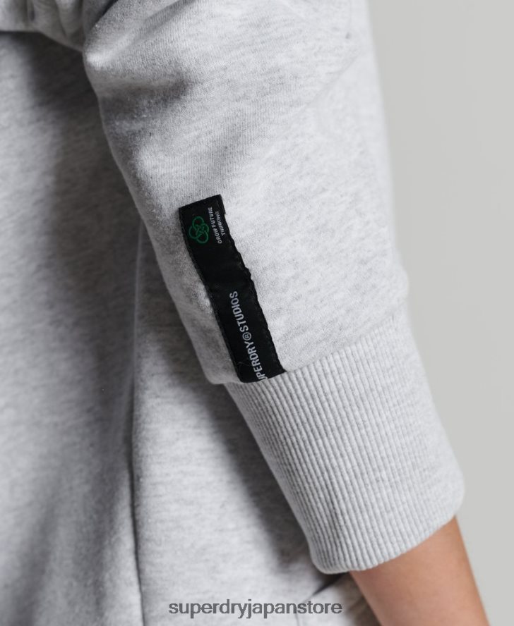 リサイクルシティパーカー 女性 Superdry 衣類 ライトグレー 2J62PZ5835