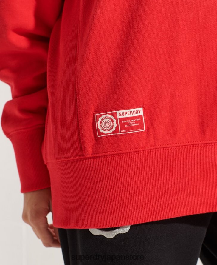 カレッジグラフィック オーバーサイズ クルースウェットシャツ 女性 Superdry 衣類 赤 2J62PZ5838