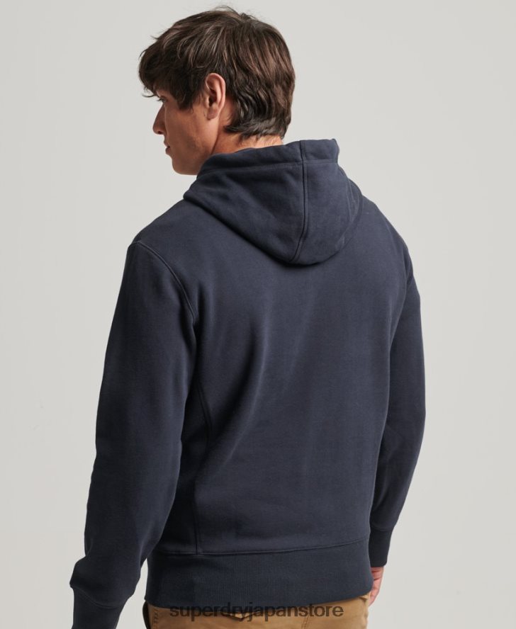 アップリケパーカー 男性 Superdry 衣類 海軍 2J62PZ583