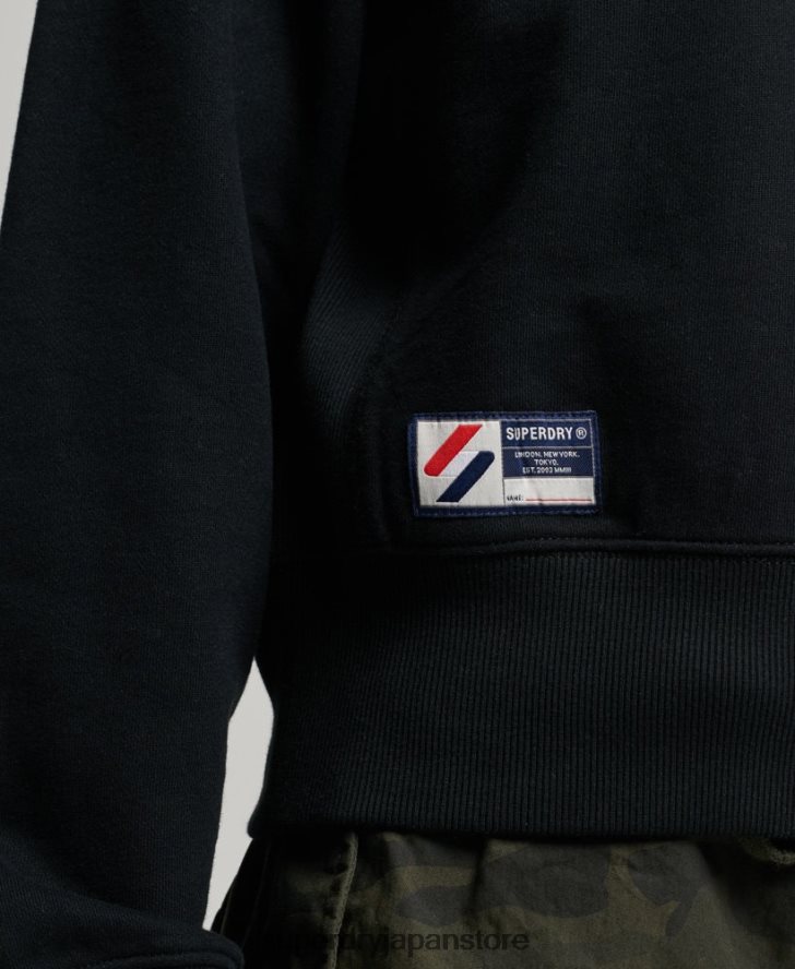 エッセンシャルロゴハーフジップスウェットシャツ 女性 Superdry 衣類 黒 2J62PZ5840