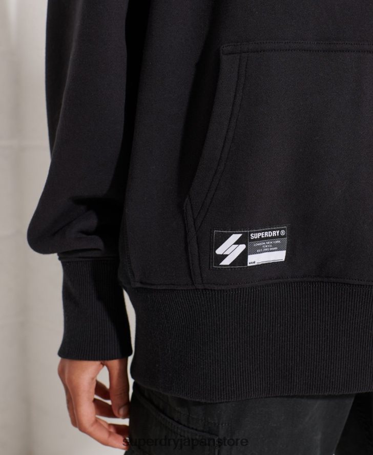 マイクロロゴオーバーサイズパーカー 女性 Superdry 衣類 黒 2J62PZ5843