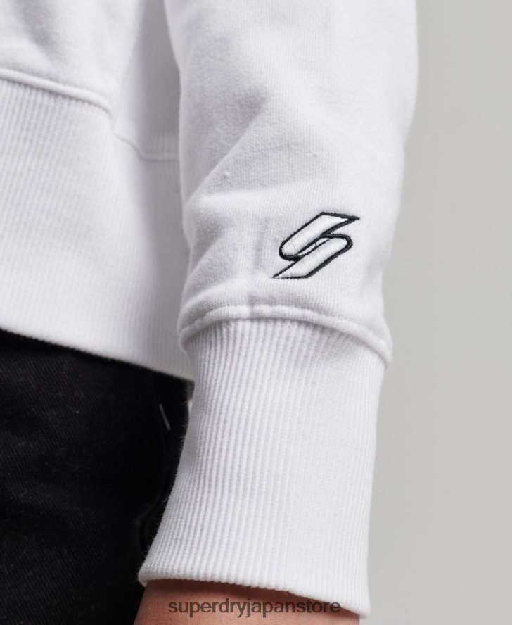 インディペンデントロゴフォイルクロップパーカー 女性 Superdry 衣類 白 2J62PZ5844