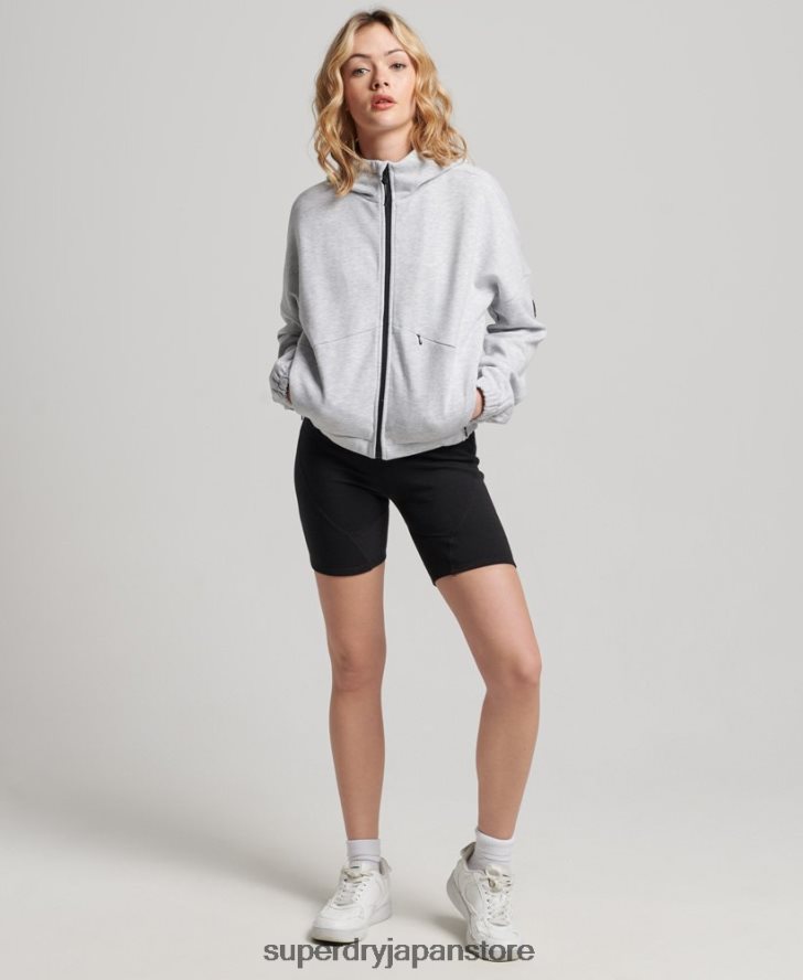 コードテックジップパーカー 女性 Superdry 衣類 グレー 2J62PZ5847