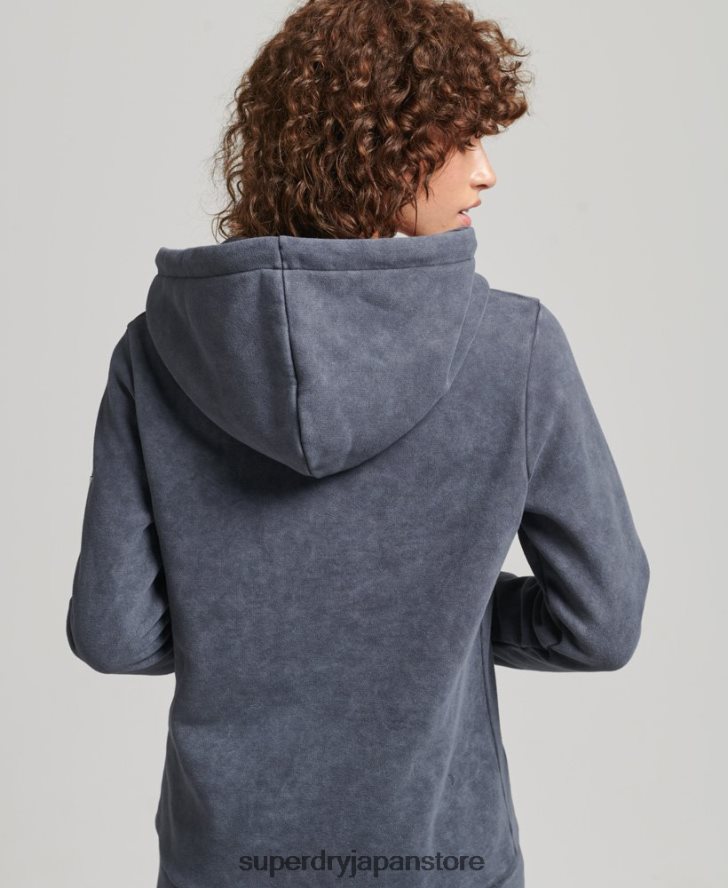 ブランドマークメタルパーカー 女性 Superdry 衣類 黒 2J62PZ5849