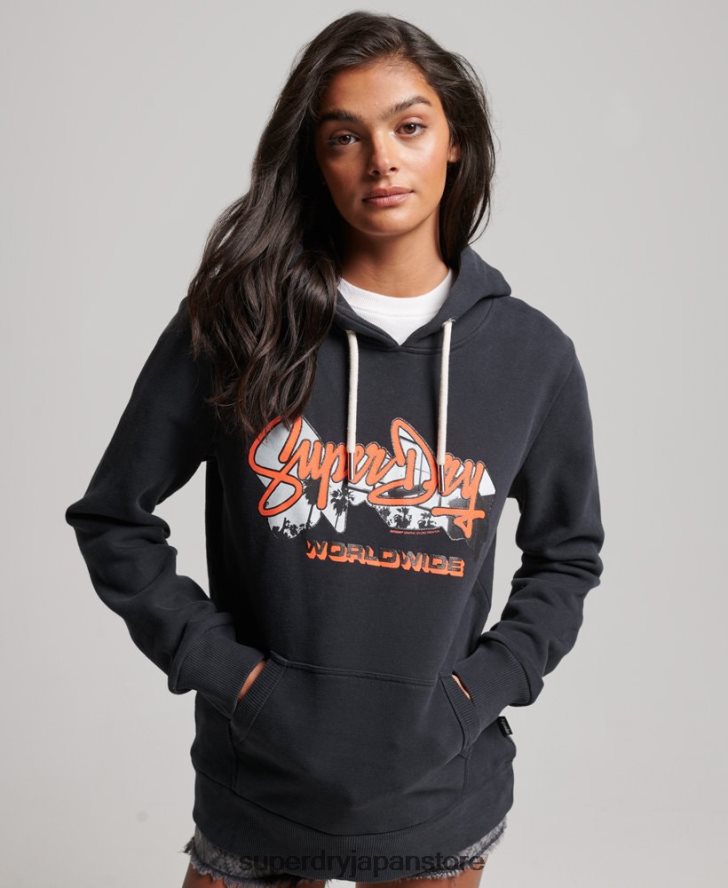 フォトインフィルパーカー 女性 Superdry 衣類 海軍 2J62PZ5851