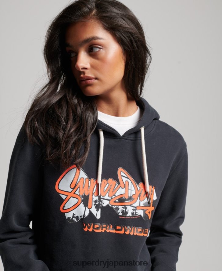 フォトインフィルパーカー 女性 Superdry 衣類 海軍 2J62PZ5851