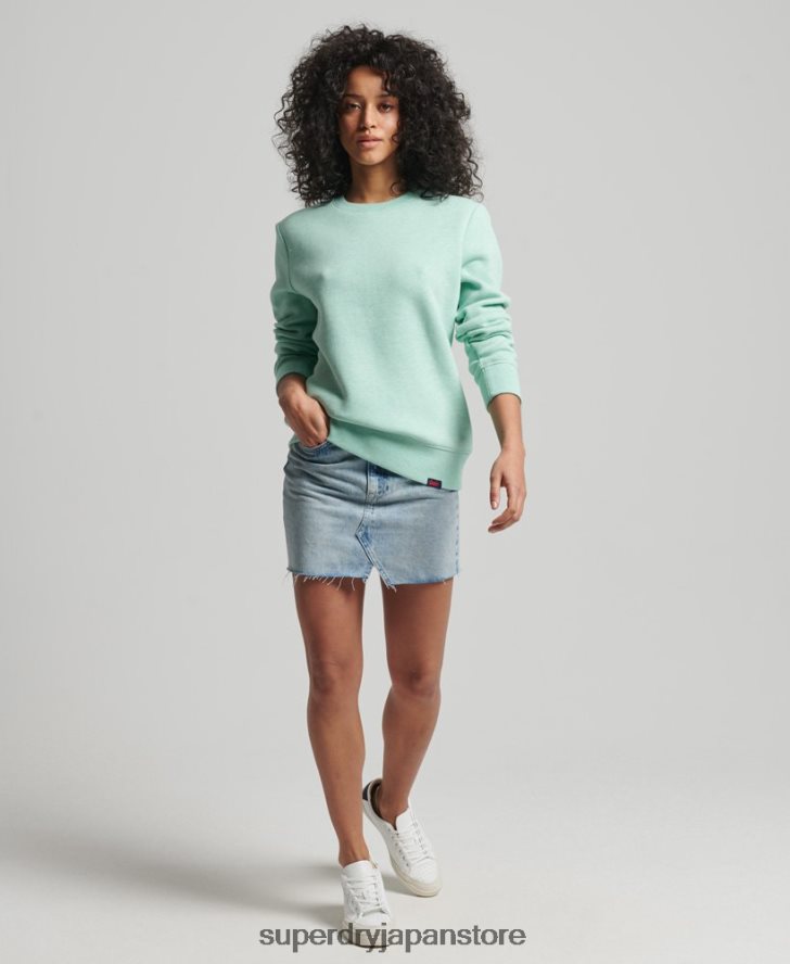 オーガニックコットン ヴィンテージ クルースウェットシャツ 女性 Superdry 衣類 緑 2J62PZ5855