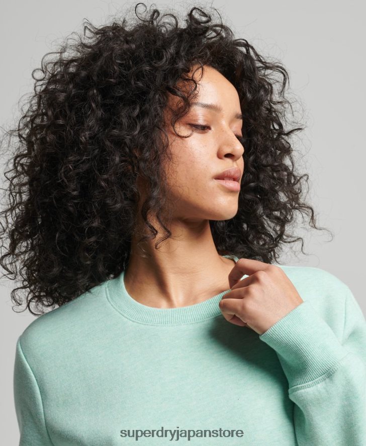 オーガニックコットン ヴィンテージ クルースウェットシャツ 女性 Superdry 衣類 緑 2J62PZ5855