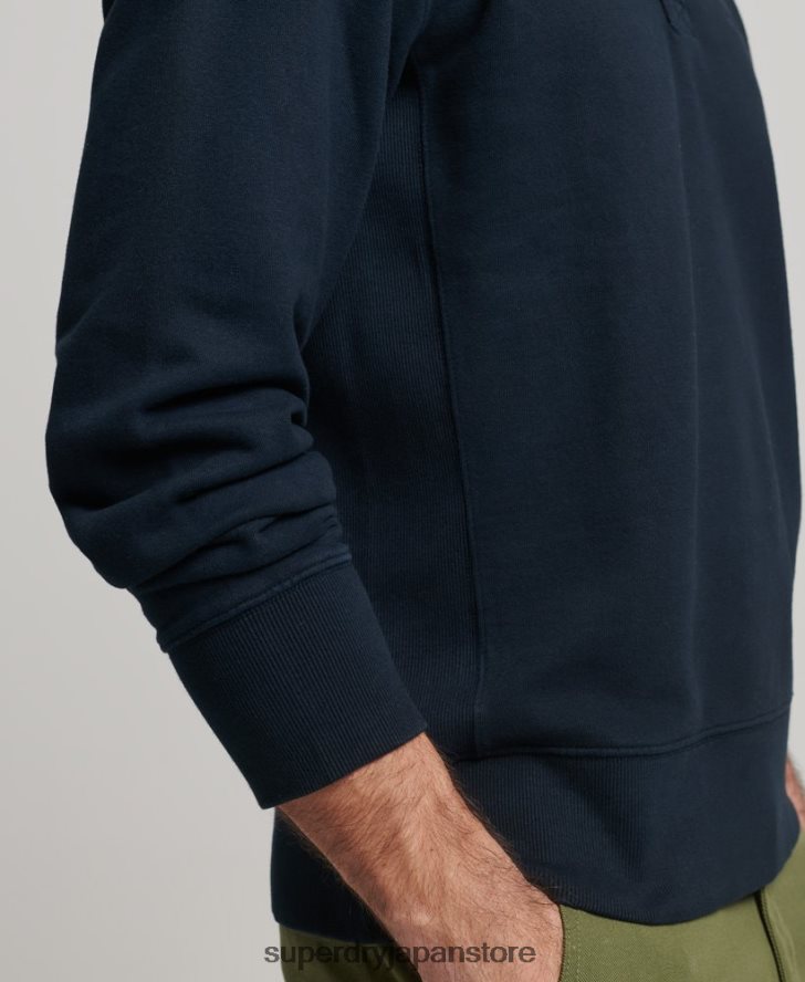 オーバーダイ ラグビー スウェットシャツ 男性 Superdry 衣類 海軍 2J62PZ585