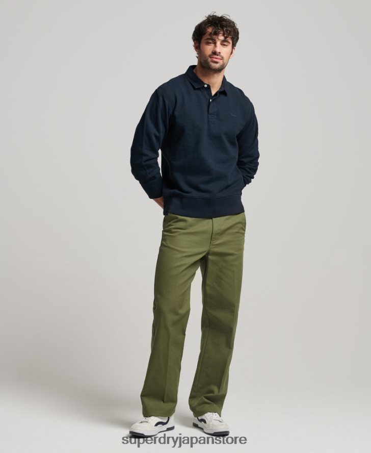 オーバーダイ ラグビー スウェットシャツ 男性 Superdry 衣類 海軍 2J62PZ585