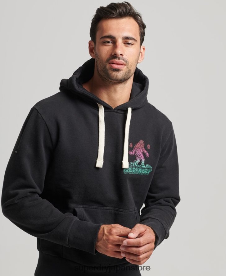 イントゥ・ザ・ウッズ グラフィック パーカー 男性 Superdry 衣類 濃い灰色 2J62PZ586