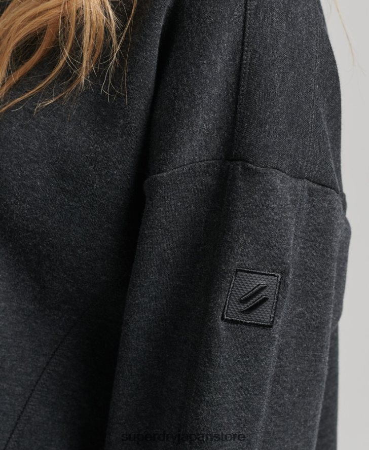 コードテッククルースウェットシャツ 女性 Superdry 衣類 濃い灰色 2J62PZ5861