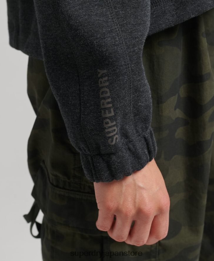 コードテッククルースウェットシャツ 女性 Superdry 衣類 濃い灰色 2J62PZ5861